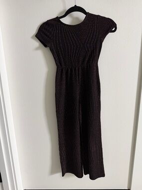 Sparkle Knit Short Sleeve Jumpsuit